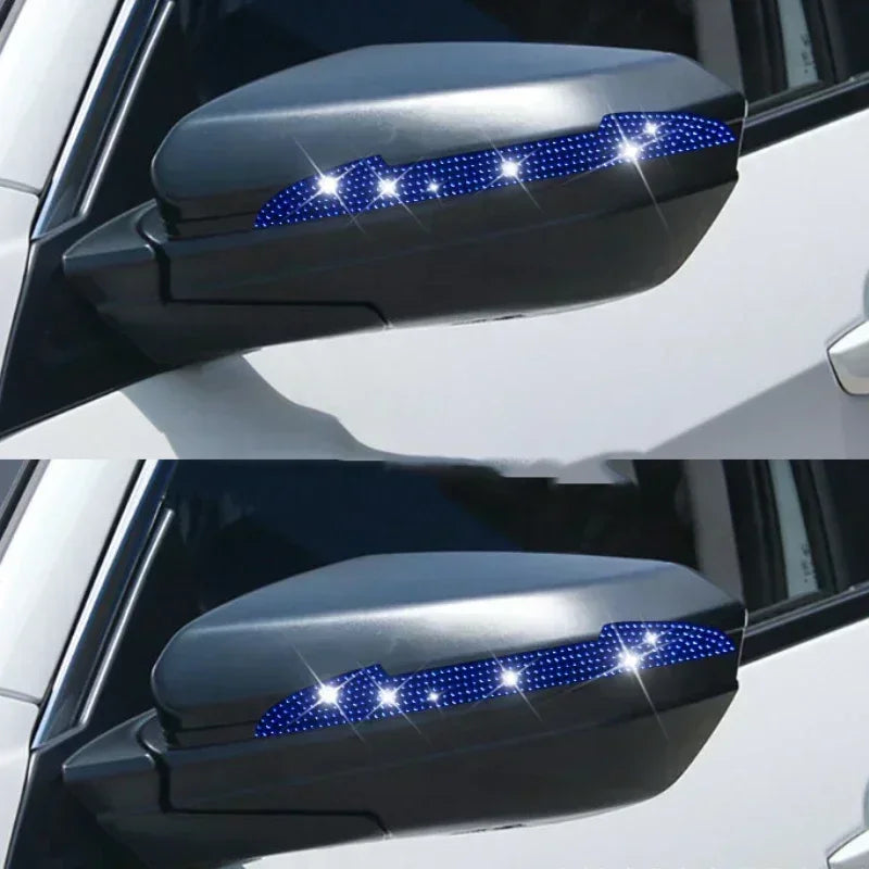 Bling Diamond Car Anti-Collision Strip Rearview Mirror Door Handle Prevent Decoration Rhinestone Scratch Resistant Strip Amagi