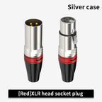 10 Set 3Pin XLR Color Head Pure Copper Pin Male and Female Audio Microphone Connector Canon Welding Plug Socket