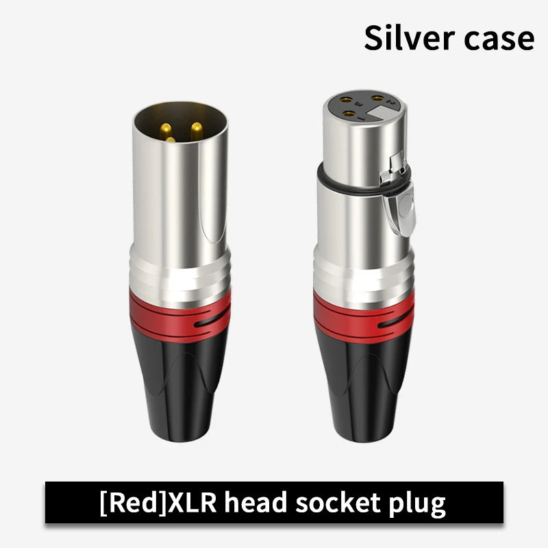 10 Set 3Pin XLR Color Head Pure Copper Pin Male and Female Audio Microphone Connector Canon Welding Plug Socket
