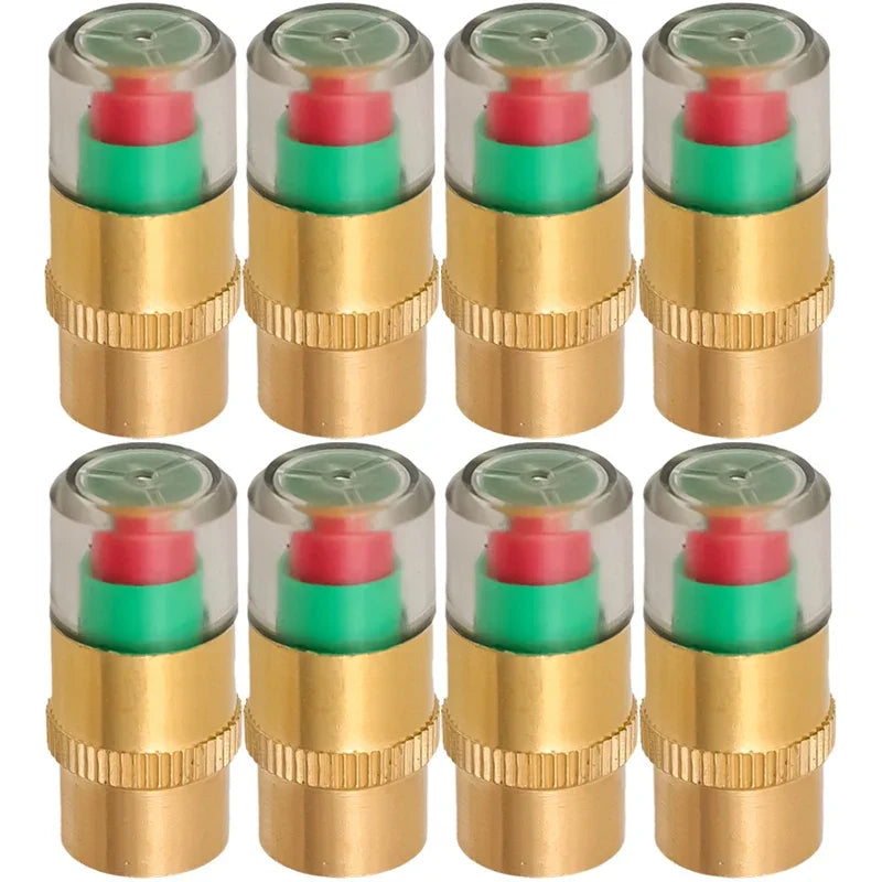 1-8pcs Motorcycle Car Tire Pressure Monitor Valve Cap Sensor Indicator Auto Tire Pressure Inspection Tools Tire Valve Detection