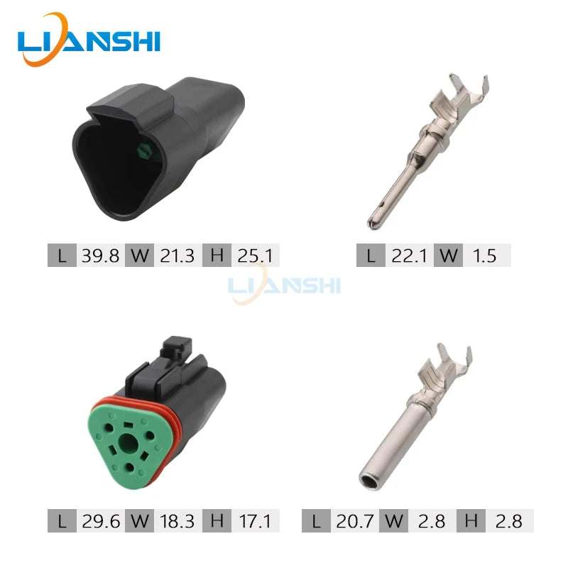DT04-3P DT06-3S Automotive waterproof connector 3p waterproof connector harness plug