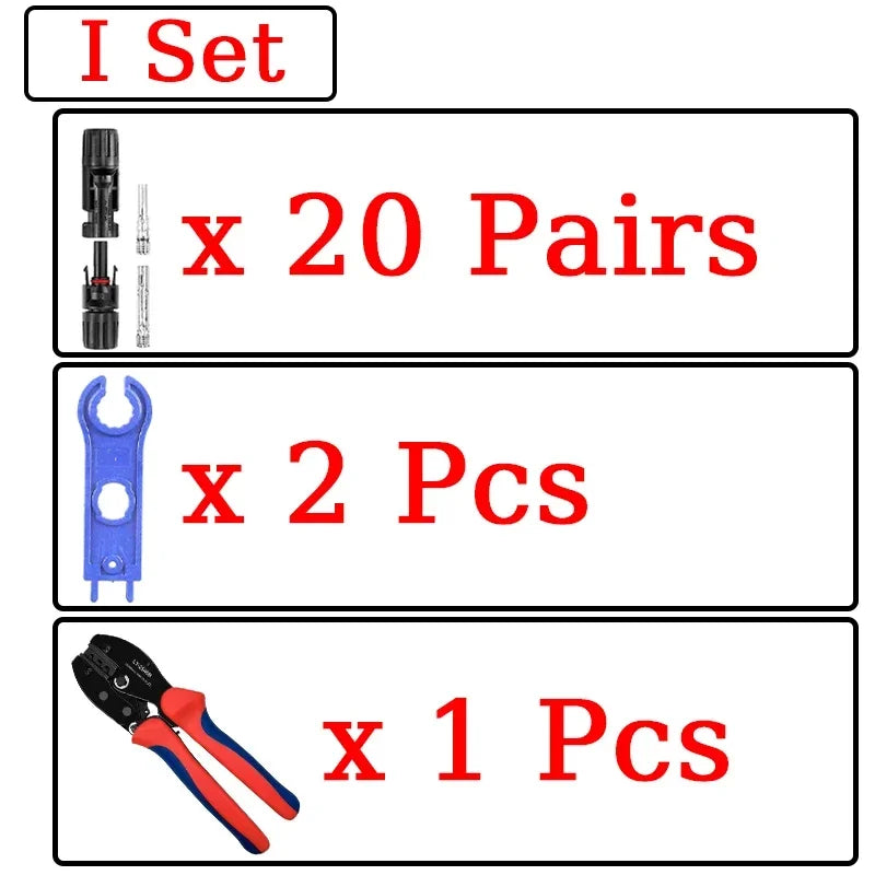 1/5 Sets Photovoltaic Solar PV Connector IP67 Y/T Type 30A 1000V 3-7 Way Branch Kit for PV/MC Cable 2.5/4/6mm² Battery Module