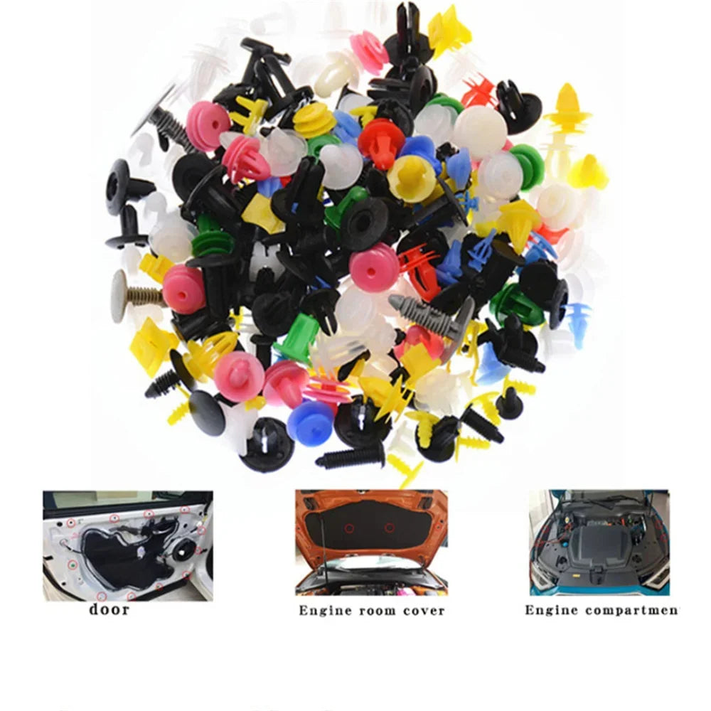 Universal Car Bumper Rivets - Hybrid Engine Expansion Clips for Door Trim Panel Snap Fastener Auto Body Retainer Amagi