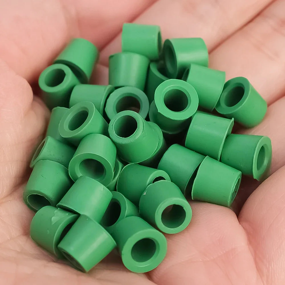 Green Air Conditioning 100/50pcs 1/4'' Charging Hose 1/4'' Valve Gasket Manifold Repair Seal Kit Replacement Car Accessories New