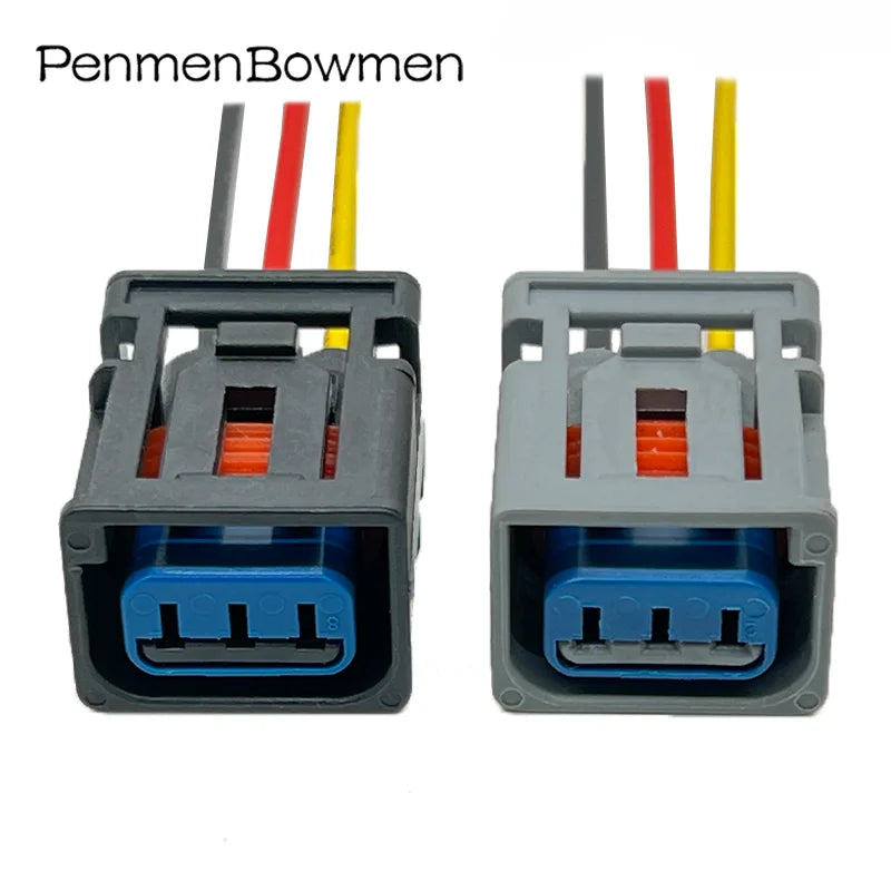 1 Set 3 Pin Car Ignition Coil High Voltage Electrical Cable Connectors Female Wire Harness Plug 1W7T-14A464-MA for Ford Honda
