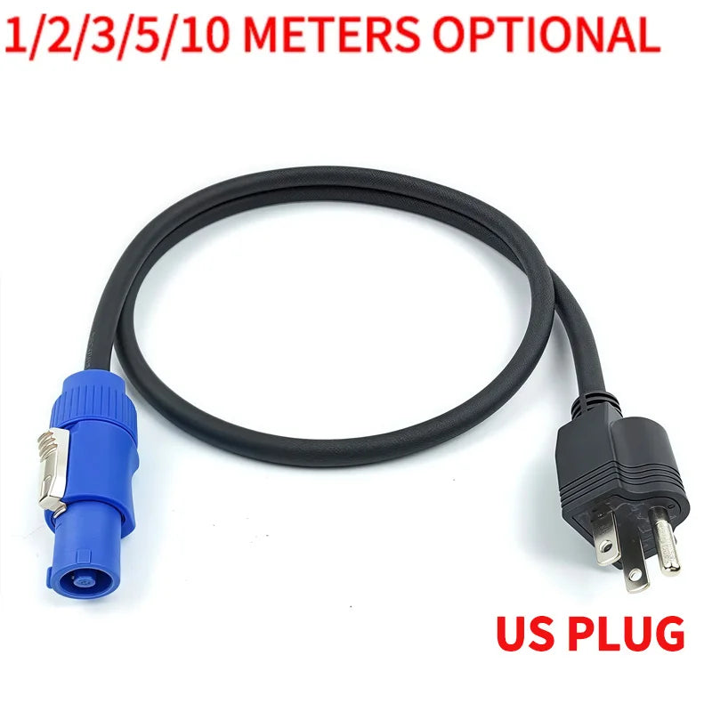 Power Extension Cord (US Plug to 3PIN, 3x0.75mm²) – Suitable for Par Can, LED Beam Lights & Stage Moving Head Equipment