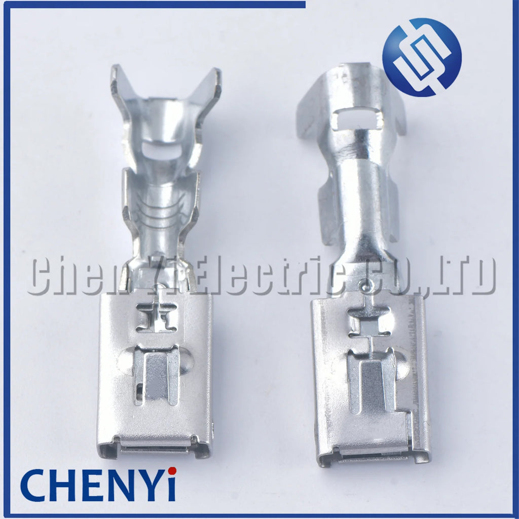 10 Pcs 6.3mm Composite Brass tin plating Wiring Terminal DJ6223-6.3C female Pin for Connector Plug Socket Fuse Box Wire Harness