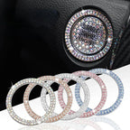 Car One-click Start Button Interior Engine Ignition Start Stop Button Protective Cover Crystal Decoration Car Accessories amagi