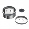Embedded Hidden Ground Plug Flush Design Stainless Steel Compressive Anti-Rust Anti-Corrosion Home Office Indoor Socket Outlet