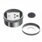 Embedded Hidden Ground Plug Flush Design Stainless Steel Compressive Anti-Rust Anti-Corrosion Home Office Indoor Socket Outlet