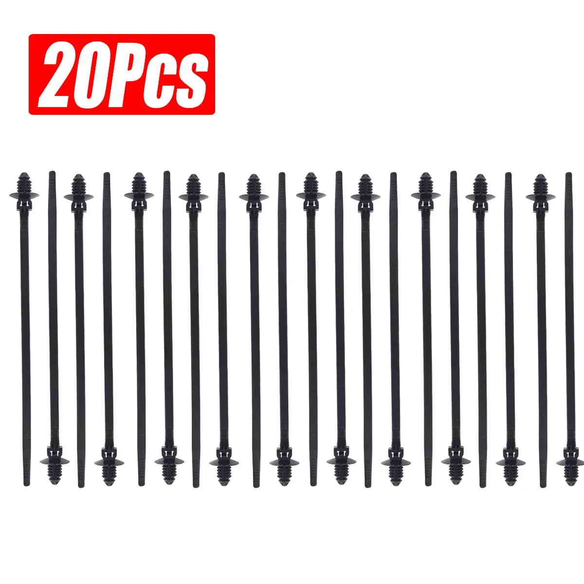 1-30pcs Black Nylon Threaded Head Harness Cable Ties Multi-purpose for Most Auto Repairs and Wiring Auto Interior Accessories
