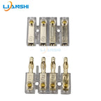 Four-way banana head connection terminals for quick connection of car plugs to sockets, speaker wires and power cords