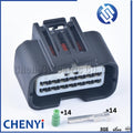 14 Pin Female car waterproof auto connectors (0.6) 7289-6613-30 cable adapter connector With Pins For Toyota Honda Nissan