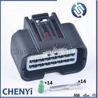14 Pin Female car waterproof auto connectors (0.6) 7289-6613-30 cable adapter connector With Pins For Toyota Honda Nissan