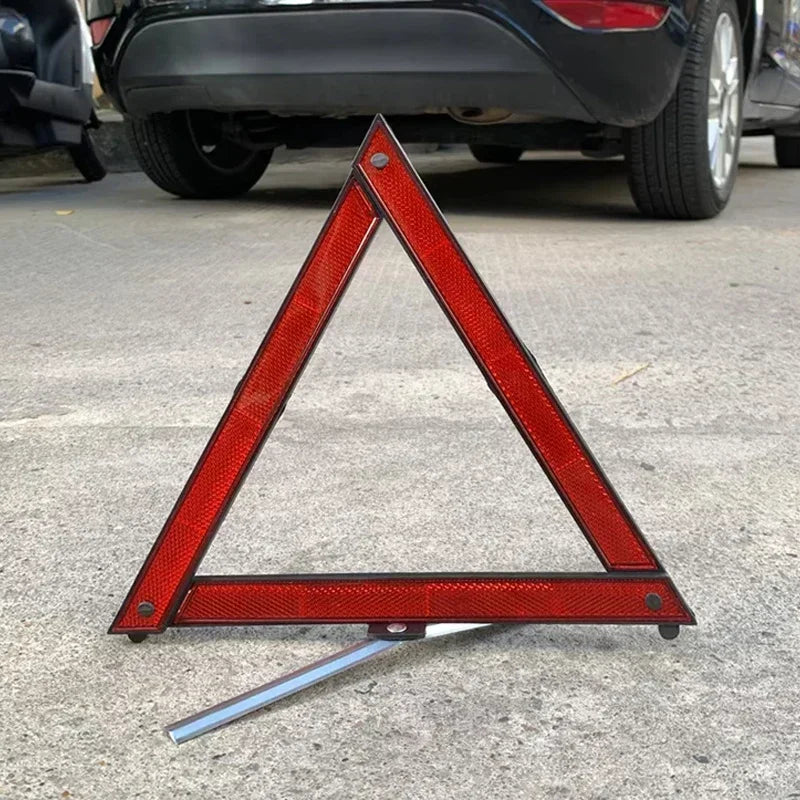 Car Tripod Folded Stop Sign Reflector Emergency Breakdown Warning Triangle Red Reflective Sticker Safety Hazard Tripod Amagi