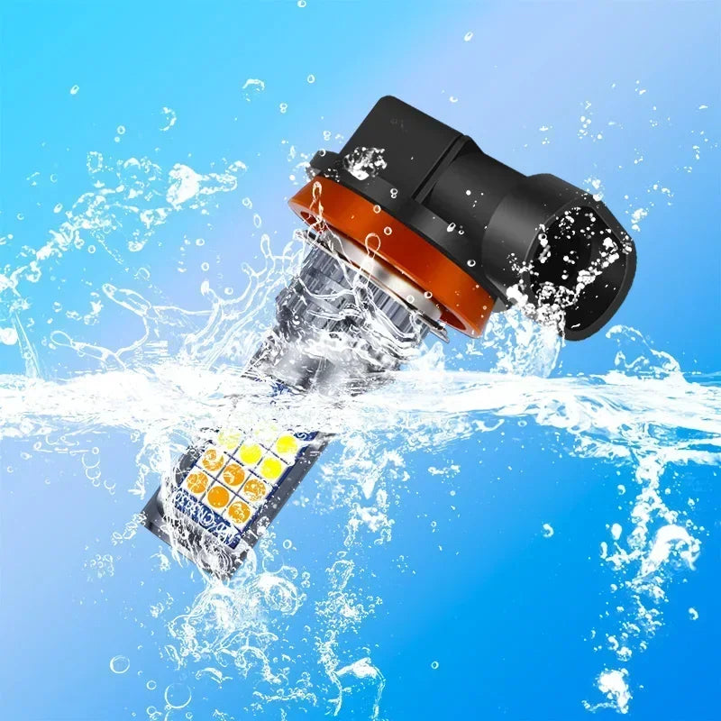 2Pcs Dual Colors H11 H8 9006 HB4 881 H27 High Quality 3030 LED Auto Fog Lamp Car Anti Fog Light Bulb Foglamps Yellow White Amagi
