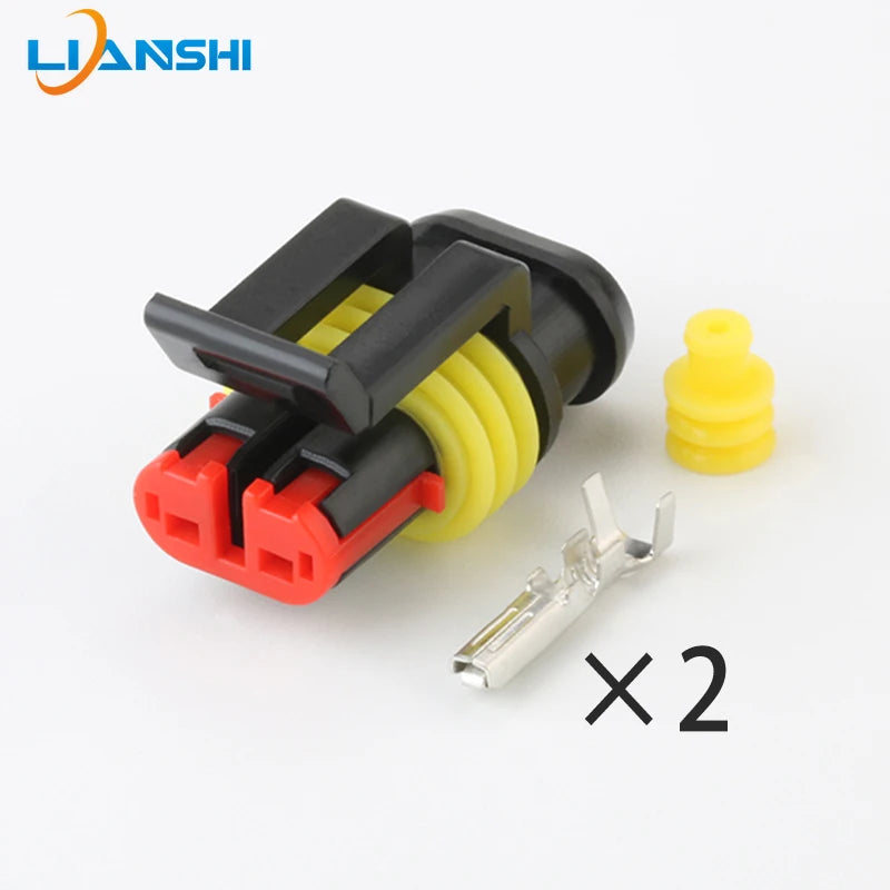 5set 282104-1 282080-1 Automotive waterproof connector 2p AMP connector DJ7021-1.5-11/21