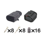 8Pin Connector Waterproof 1.5mm Male Female Connector Automobile Wiring Harness Cable Socket for VW Audi 1J0973814 1J0973714