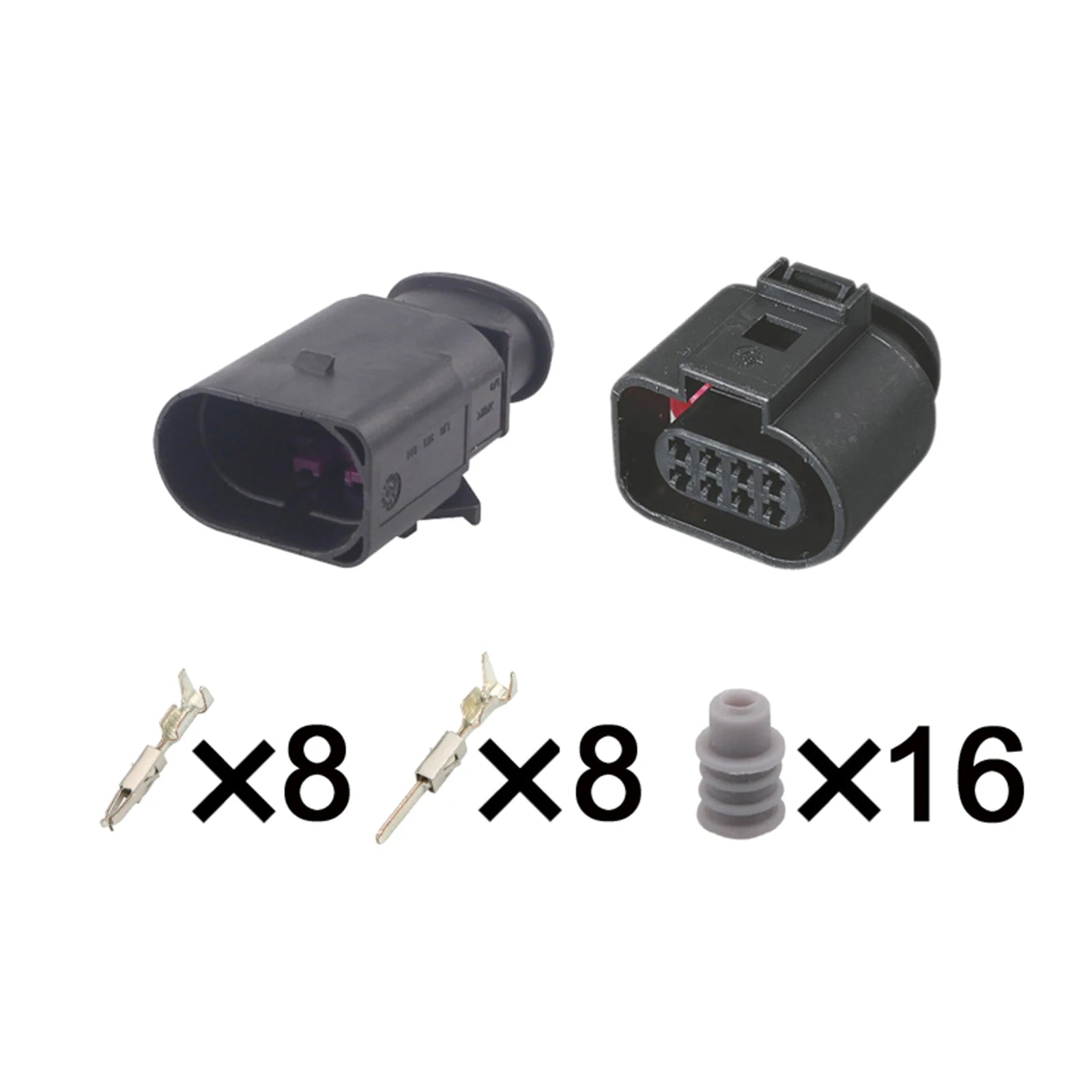 8Pin Connector Waterproof 1.5mm Male Female Connector Automobile Wiring Harness Cable Socket for VW Audi 1J0973814 1J0973714