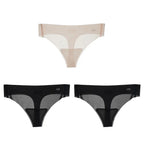 Transparent Thong Panties Women Ultra-thin Sense Sexy Female Seamless Low-waist Solid Color G-string Quick Drying Underwear amag
