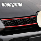 Car Front Hood Reflective Sticker Grille Moulding Red Decoration Strip Sticker Waterproof Car Exterior Reflective Sticker Decals