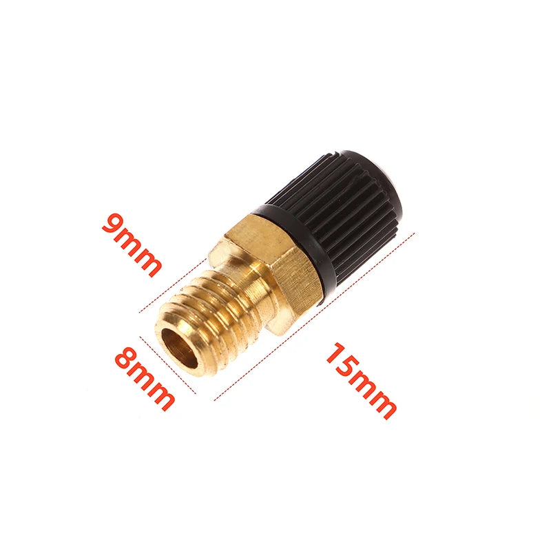 1PC DIY Accessories Air Compressor Tank Fill Valve Hexagonal Brass Tank Fill Valve M8/M10 Threaded Valve Core