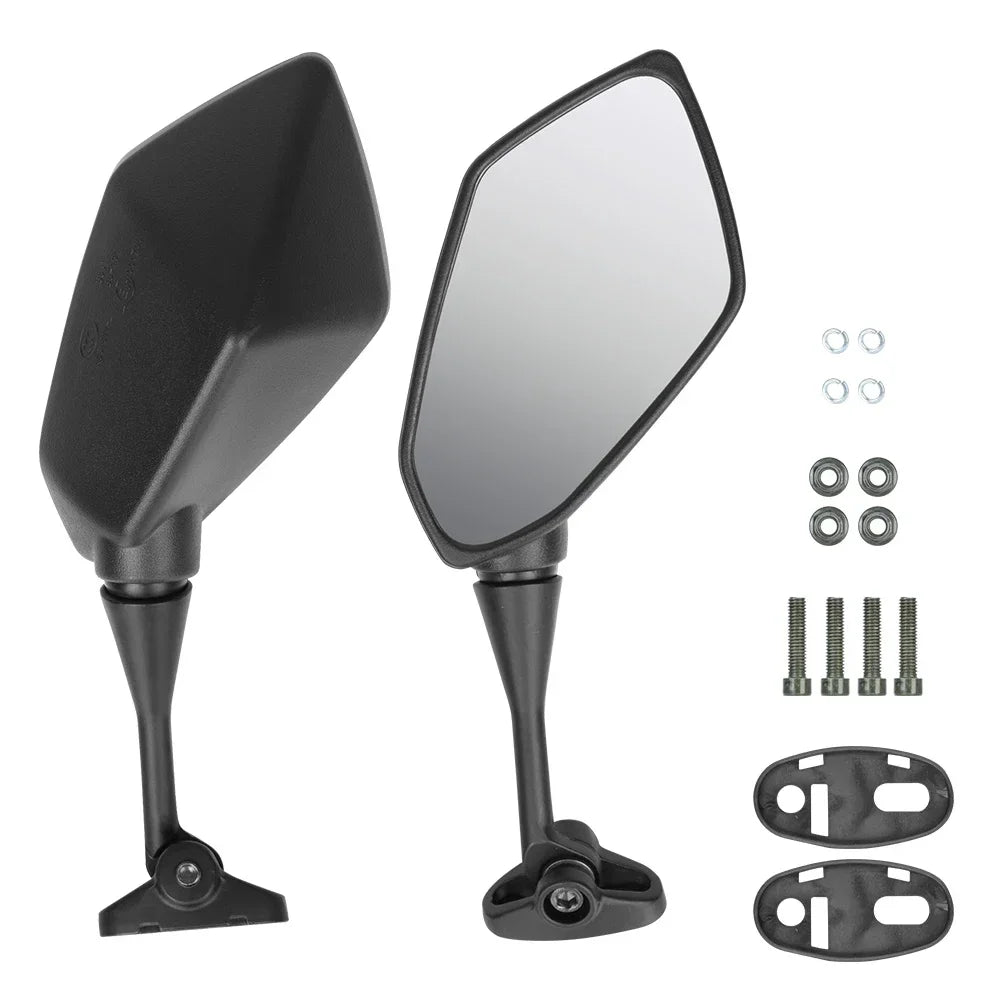 360° Rotating Wide Angle Bicycle Mirror Impact Resistant with Extra Large View Surface Seamless Handlebar Mount Bike amagi