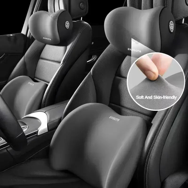 Ergonomic Car Seat Cushion : Memory Foam Headrest, Lumbar Support, And Shoulder Pillow for Enhanced Comfort And Safety Amagi