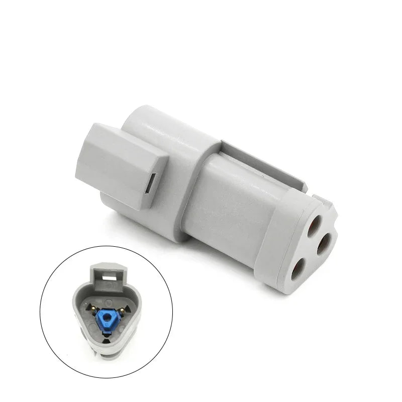 Deutsch DT Series 3-Pin Automotive Waterproof Connector Housing,Flame Retardant 3-Way Wire Plug for Vehicle Wiring DT4-3PDT06-3S