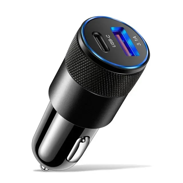 66W USB Car Charger Fast Charging Type C Chargers PD QC 3.0 Phone Charger in For IPhone 15 Pro Max Xiaomi Huawei Samsung Amagi
