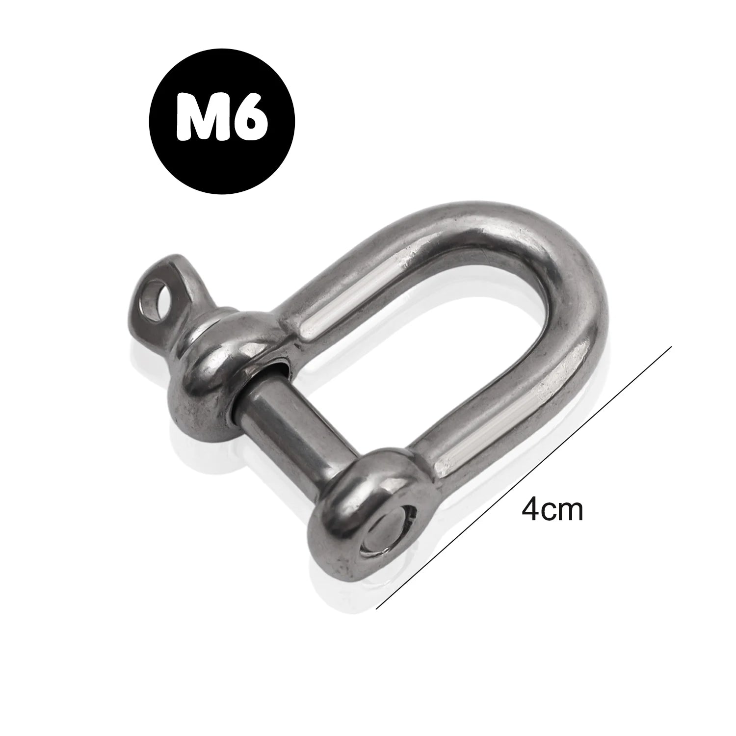 Stainless Steel D Ring Shackle HeavyDuty Ship Rigging Mooring Tow Recovery Clip Boat Vehicle Rope Chain Connector Metal Fastener