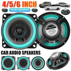 4-6.5 Inch 160W 2-Way Car HIFI Coaxial Speaker Door Audio Music Stereo Tweeter Mid-woofer Full Range Frequency green for Refit