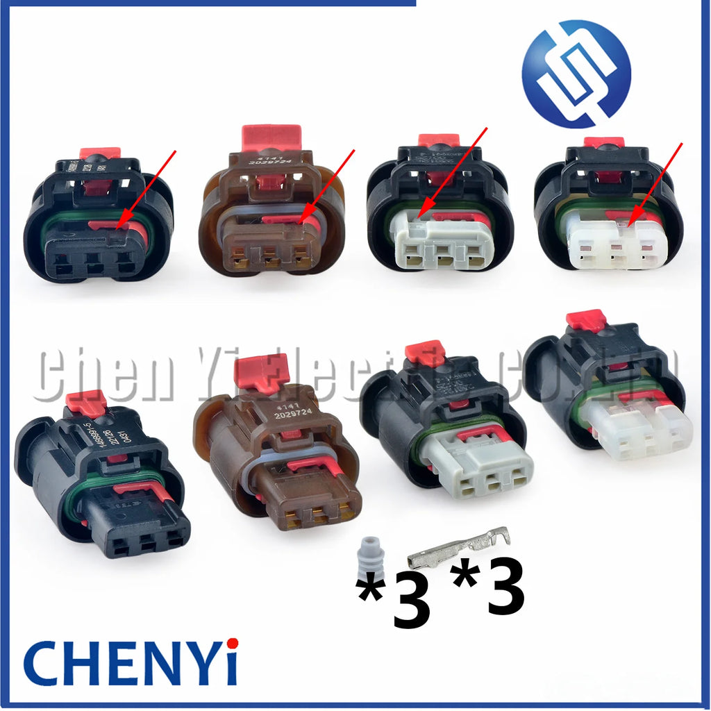 3 Pin Auto Parking Sensor Connector cam Crankshaft position Reverse radar sensor plug 1488991-1 1488991-2 1488991-5 1488991-6