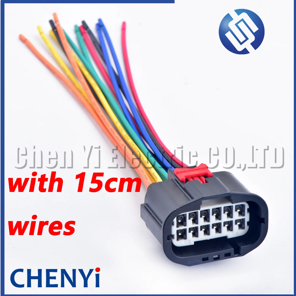 12 Pin waterproof connector Car headlight plug Front bumper radar plug 7283-2432-30 For Chrysler Ford Range Rover Discovery