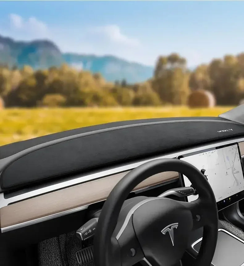 Model3 Highland 2024 Suede interior Accessories For Tesla Model 3 Y 2022 Dashboard Panel Pad Dash Board Sunshade Protector Cover