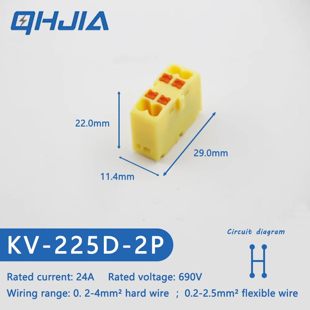 Fast Wiring Mini Rail-Type Quick Junction Box | 1-In-Multi-Out Plug-in Terminal Wire Connector for Easy Electrical Connection