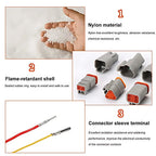 10 Sets Deutsch DT Connector DT06-2S/DT04-2P 2P 3P 4P 6P 8P 12P Waterproof Electrical Connector For car Motor With Pins 22-16AWG