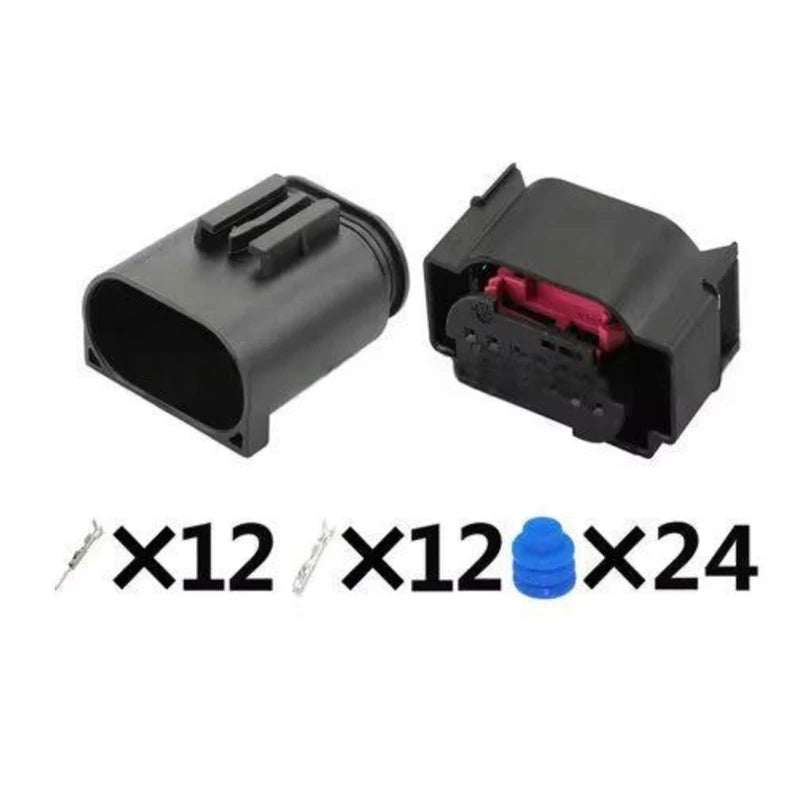 4E0972713 is suitable for Volkswagen, Audi and Porsche lane change assist LCA plug. 4E0972713 male and female 12-pin plug-in