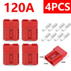 4Pcs  50A/120A Quick Connect Plug Kit - Silver Plated Copper Connector for 12-36V Winch/ATV/Trailer Wiring