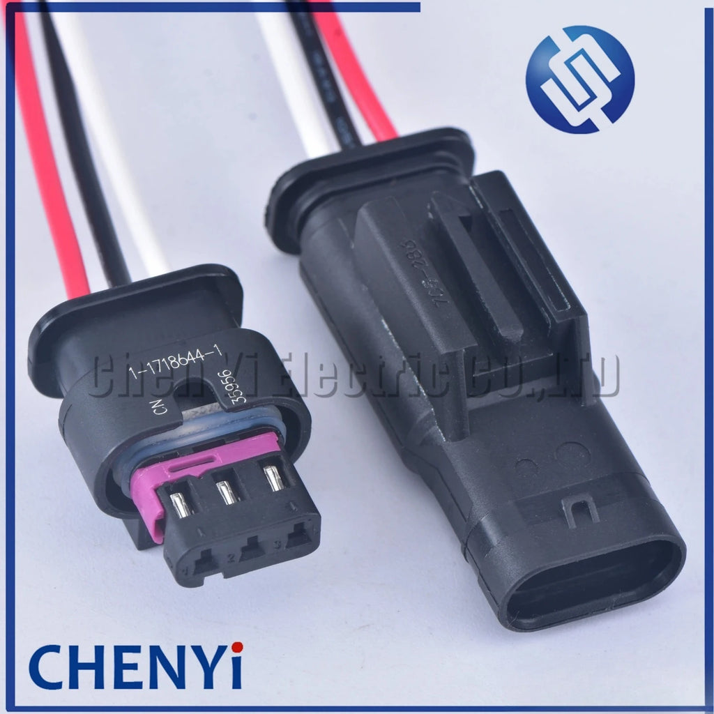 3 Pin PDC Parking Sensor Plug Connector For PASSAT A1 A3 A4 A6 A7 Q5 Q7 R8 4F0973703 1718653-1 4F0 973 703 With 15cm wire