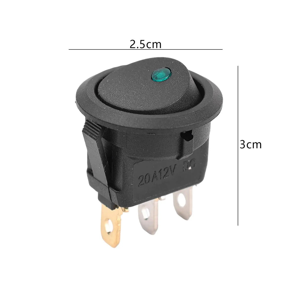 Automotive Rocker Switch 12V 3 Pin Cat Eye LED Light ON OFF Toggle Dash Replacement for Car Motorcycle Marine Boat RV Parts New