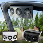 Car Exhaust Fan USB Rechargeable/solar Air Circulation Cooling Heat Dissipation High Wind Power 2/3 Head Ventilation Fan Amagi