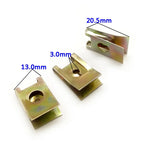 20Pcs Car Screw Base U-Type Mount Fastener Clips  Car Engine Fender Bumper Guard Protection Plate Clamp