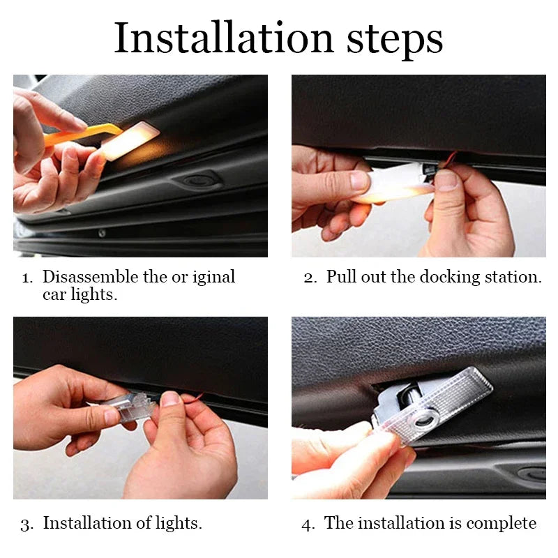 2PCS/Lot Welcome Light Door Light LED Projector Decoration Accessory For BMW Class 3 325Li Class 5 530 Class 7 X1 X3 X5 X6 Z4 Ne