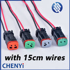 Black 2 Pin excavating machinery Heavy Industry Machinery headlight boom light Wire Harness Plug DT06-2S DT04-2P A B C D 4 types