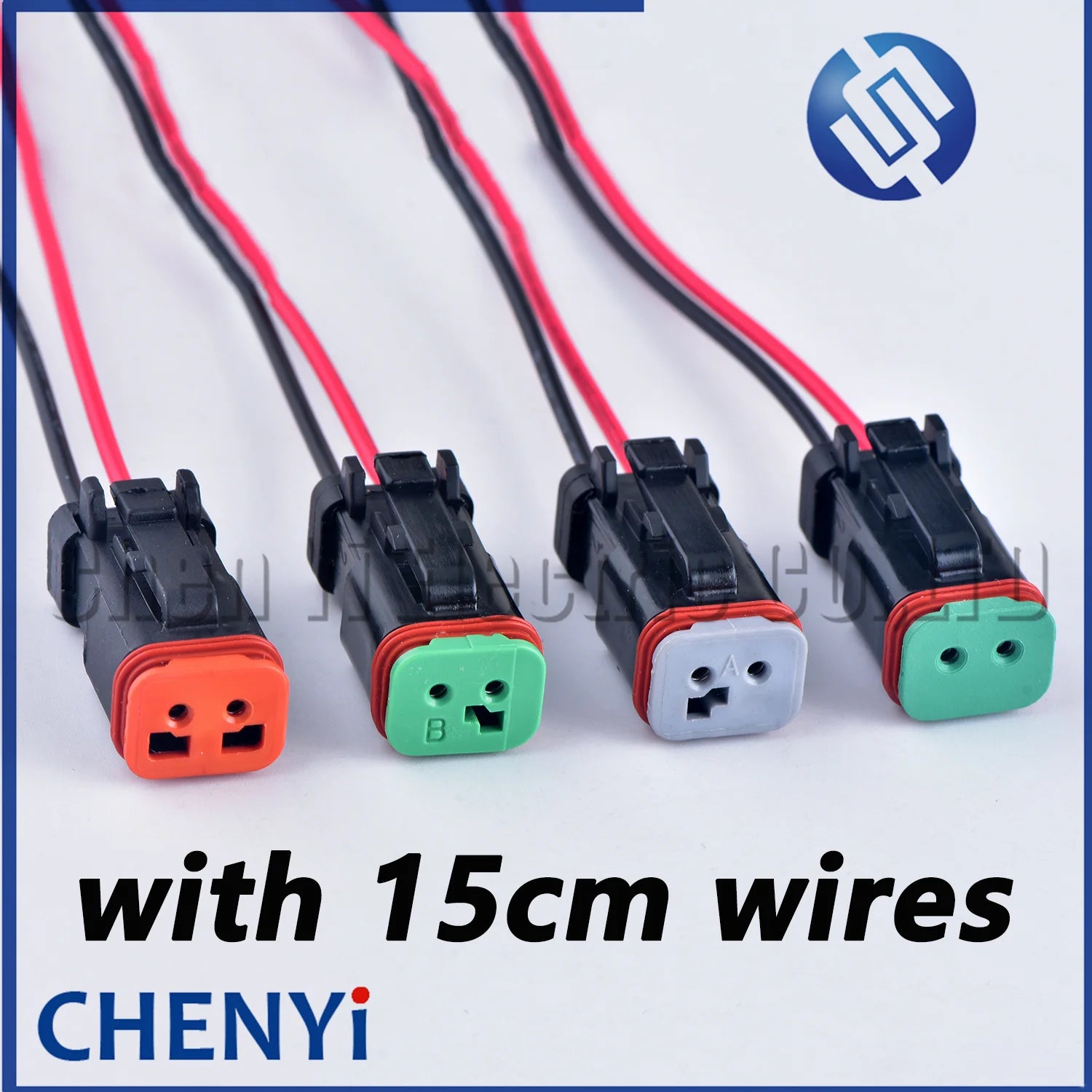 Black 2 Pin excavating machinery Heavy Industry Machinery headlight boom light Wire Harness Plug DT06-2S DT04-2P A B C D 4 types