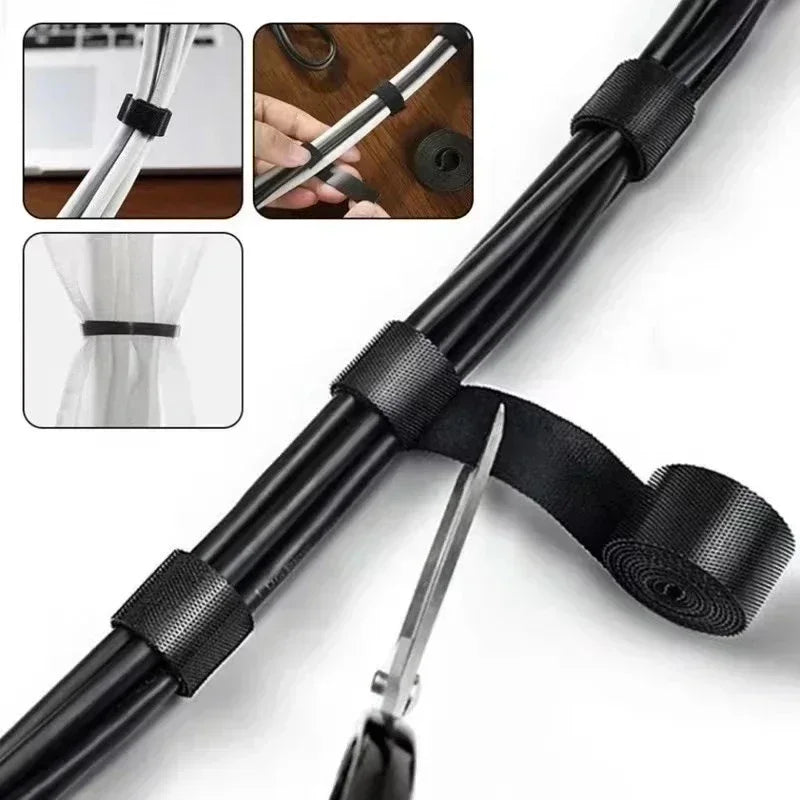 5/1M Cable Organizer Cable Management Wire Winder Tape Earphone Mouse Cord Management Ties Protector Amagi