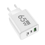 65W Type C USB GaN EU/US/KR Plug Fast Charging Charger 4 In 1 Multi Ports Quick Charging Wall USB Type C Power Adapter Amagi
