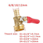 10PCS Ball Valve with 6-12mm Hose Barb and Male Thread Connectors (1/8'', 1/2'', 1/4'') for Copper Pipe Fitting Coupler Adapter
