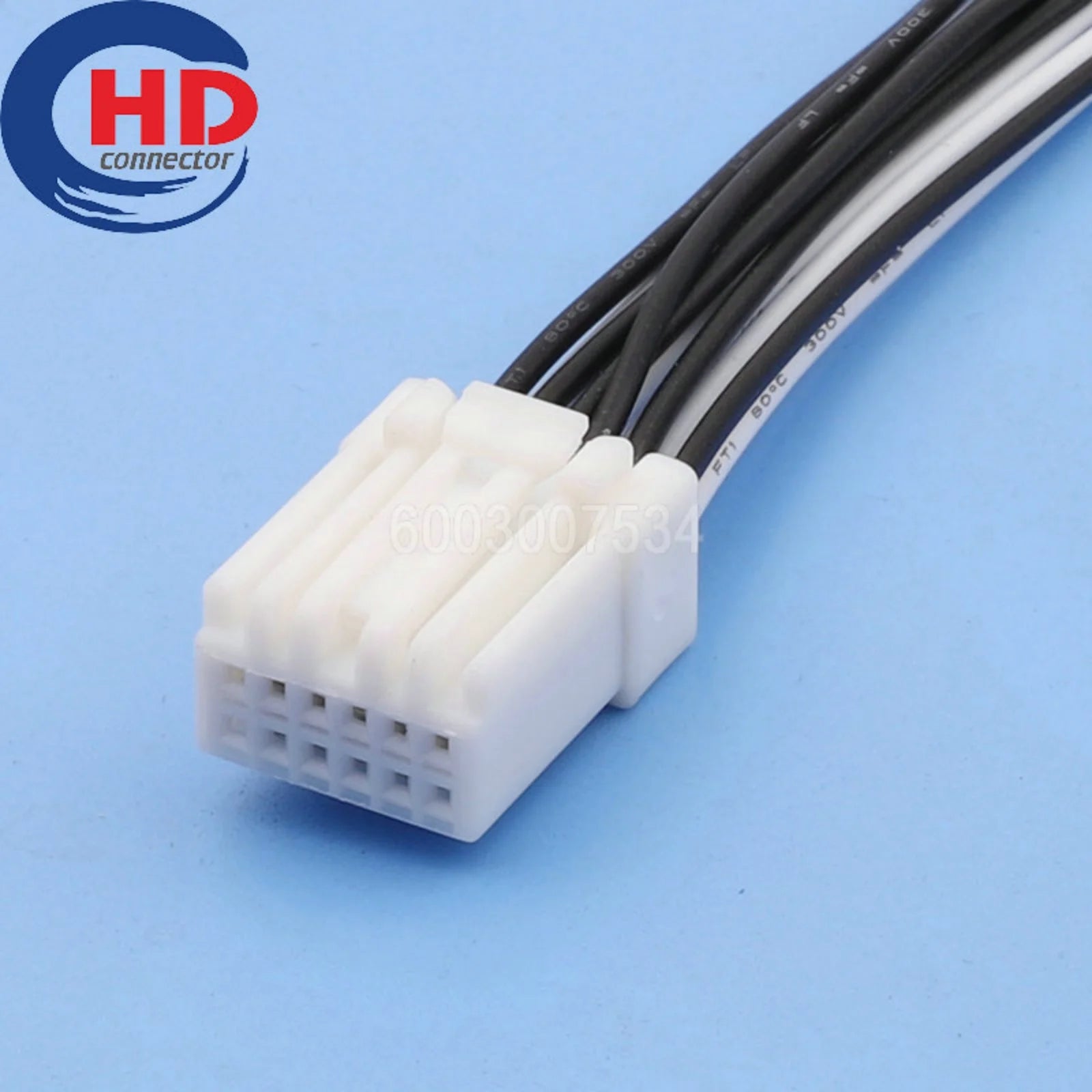 12 Pin Connector Unsealed 0.7mm Series Female Connector Cable Plug Motorcycle Electrical Harnesses Wiring Harness 6098-4640
